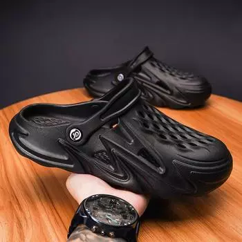 Летние мужские сандалии, уличные дышащие легкие мягкие тапочки из ЭВА, мужская модная садовая обувь, сабо, пляжная повседневная обувь для пар 40-41