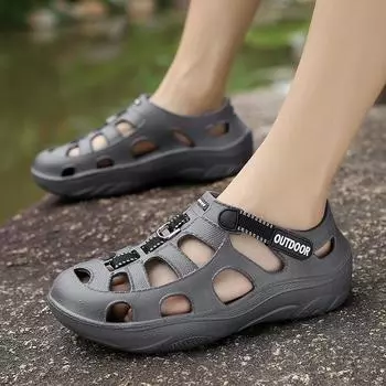 Летние мужские сандалии, уличные нескользящие удобные мужские пляжные туфли на толстой подошве, легкие сандалии из ЭВА на платформе, Zapatos Hombre 40