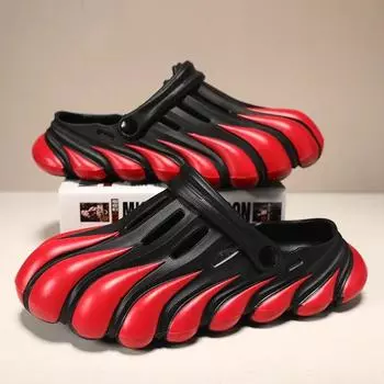 Летние мужские сандалии высокого качества, тапочки, уличные пляжные удобные мягкие сабо, мужские пляжные сандалии, мужская повседневная обувь, садовая обувь 40