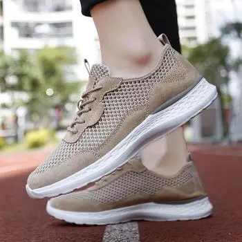 Летние мужские сетчатые кроссовки для активного отдыха, дышащие мокасины без застежек, повседневная мужская обувь с нескользящей сеткой, прогулочные сандалии 38