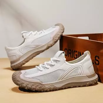 Летние мужские сетчатые сандалии повседневные кроссовки для активного отдыха 39 песочный