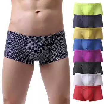 Летние мужские сексуальные модные однотонные удобные брюки нижнего белья L