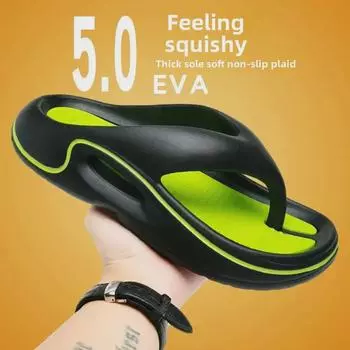 Летние мужские шлепанцы большого размера с нескользящей подошвой 2024 года: Сандалии для активного отдыха, пляжные, спортивные 41-42