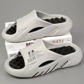 Летние мужские спортивные сандалии из ЭВА с массажной подошвой 38/39 чёрный/оранжевый