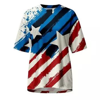 Летние мужские свободные повседневные футболки с круглым вырезом и короткими рукавами с 3D-цифровой печатью S