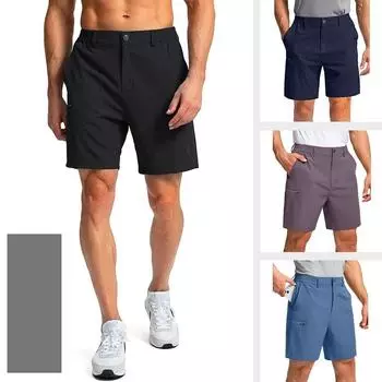 Летние мужские свободные прямые повседневные спортивные шорты для занятий спортом на открытом воздухе с пятью точками XS чёрный