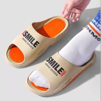 Летние мужские тапочки Домашние тапочки Шлепанцы для улицы Пляжная обувь 36-37 белый