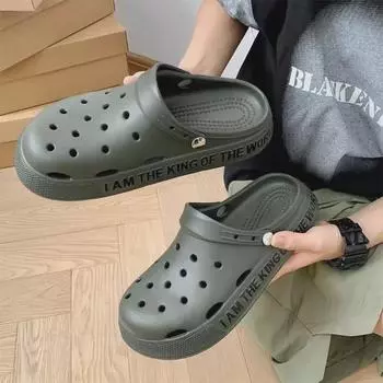 Летние мужские тапочки Eva для отдыха на открытом воздухе с противоскользящей подошвой, увеличивающие рост – сандалии двойного назначения для вождения. 40-41