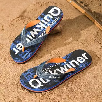 Летние мужские тапочки, летняя обувь для отдыха, мужская пляжная обувь, удобная мужская обувь, уличные мужские римские тапочки, шлепанцы, шлепанцы 40 синий