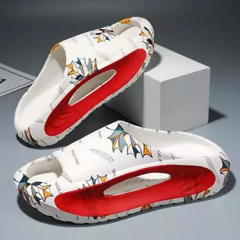 Летние мужские тапочки Летняя обувь для отдыха Мужская пляжная обувь Удобная мужская обувь Уличные мужские тапочки Модные шлепанцы Пара тапочек 40 белый