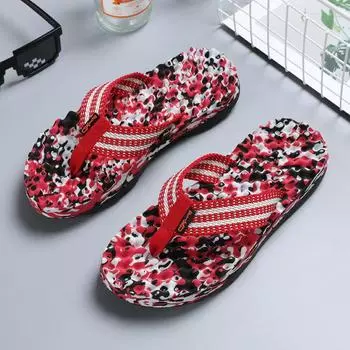 Летние мужские тапочки очень большого размера летние шлепанцы 45 для отдыха на природе 46 наружная одежда массажные сандалии домашние сандалии 47 37 красный