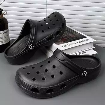 Летние мужские тапочки-сабо мужские шлепанцы пляжная обувь домашняя садовая обувь сандалии для улицы 48 белый