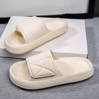 Летние мужские тапочки, уличные пляжные сандалии, удобные домашние нескользящие шлепанцы, шлепанцы для мужчин и женщин, тапочки для ванной, домашняя обувь 38 белый