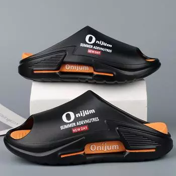 Летние мужские тапочки, уличные сандалии, пляжные, удобные, мягкие, домашние, мужские, повседневные, садовые, мужские, женские, домашние тапочки 36-37 зелёный