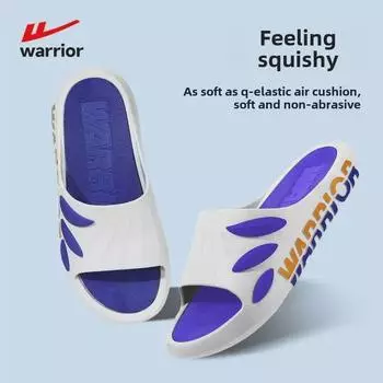 Летние мужские тапочки Warrior: Удобные, износостойкие, нескользящие сандалии для ванной комнаты на толстой подошве 39-40