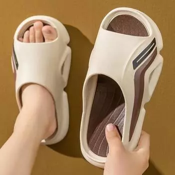 Летние мужские тапочки высокого качества на мягкой подошве, домашние тапочки для ванной комнаты, нескользящие мужские тапочки для пар, роскошные сандалии 40