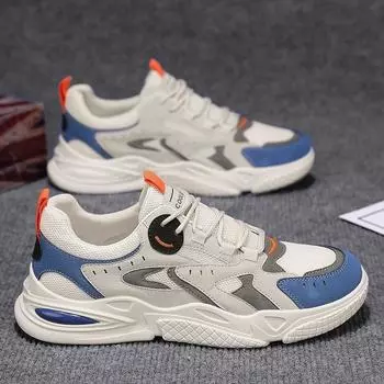 Летние мужские туфли из сетчатой ткани с дышащими свойствами 2024 года, новые студенческие универсальные спортивные и развлекательные туфли для сноуборда, нескользящие рабочие туфли на толстой подошве 39 серый