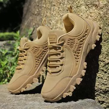 Летние мужские туфли на шнуровке для активного отдыха, мужские походные дышащие кроссовки для тренировок в пустыне, противоскользящие, мужские треккинговые туфли на плоской подошве, большой размер 48 49 7