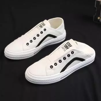 Летние мужские туфли, новые белые туфли, слипоны, ленивые, парусиновые, мужские повседневные кроссовки, тканевые туфли M803 39 бежевый