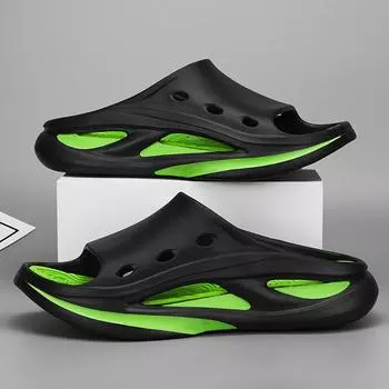 Летние мужские уличные сандалии тапочки пляжные удобные шлепанцы сабо повседневная обувь мужские и женские домашние тапочки большой размер 46 47 36-37 хаки