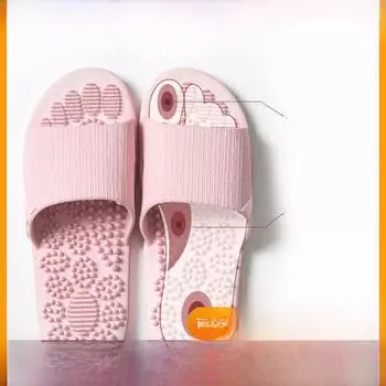 Летние нескользящие массажные сандалии для мужчин и женщин - домашние тапочки для ванной светло-синий