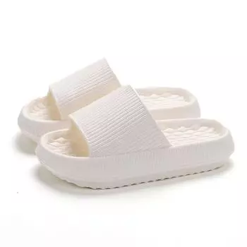 Летние нескользящие мягкие тапочки Cloud, женские удобные тапочки для ванной на платформе EVA, популярные домашние тапочки карамельного цвета 36-37