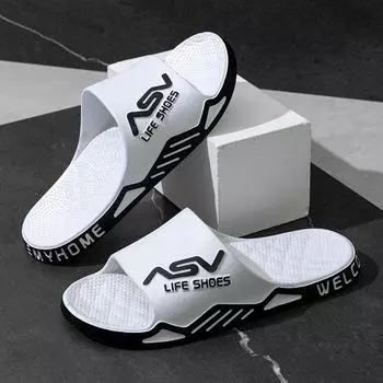 Летние нескользящие парные тапочки: Мужские шлепанцы для дома и улицы Size 38-39