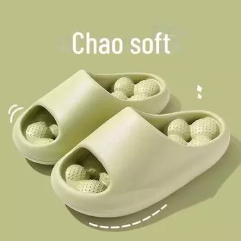 Летние нескользящие сандалии для дома с массажной подошвой для мужчин и женщин 36/37 (fits size 35/36) белый