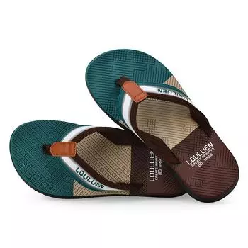 Летние нескользящие шлепанцы мужские пляжные тапочки мужские мягкие сандалии с застежкой для ношения на открытом воздухе 44