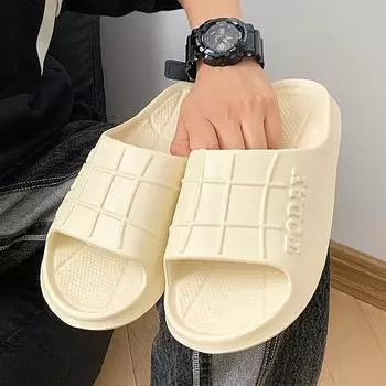 Летние нескользящие шлепанцы унисекс из ЭВА — мягкая подошва, дезодорирующие, износостойкие, тапочки на толстой подошве для дома и ванной. 43-44 (Wide feet, order one size up)