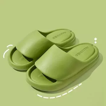 Летние нескользящие тапочки из ЭВА для ванной комнаты на толстой подошве, домашние домашние тапочки, мужские тапочки 36-37 белый