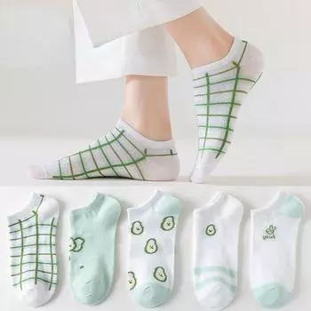 Летние невидимые носки, нескользящие женские носки с героями мультфильмов, хлопковые носки-лодочки, носки-невидимки One size