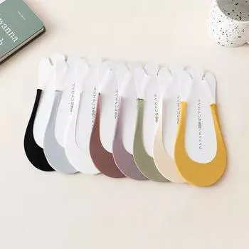 Летние невидимые носки, женские туфли на высоком каблуке, тапочки-полуносочки, силиконовые нескользящие бесшовные ледяные шелковые низкие носки-лодочки EUR 35-39