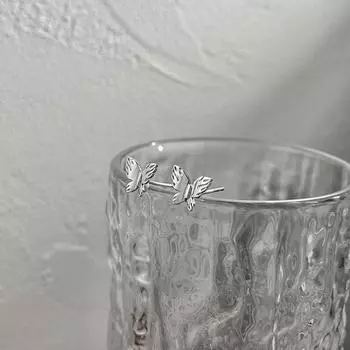 Летние нишевые нежные серьги-бабочки для женщин в холодном стиле, высококачественные серьги-клипсы без пирсинга