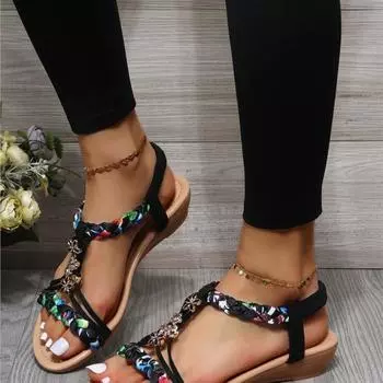 Летние новые босоножки на танкетке большого размера для женщин из ткани подходящего цвета с открытым носком zapatos mujer primavera verano P580 36 бежевый