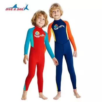 Летние новые детские купальники для детей среднего и старшего возраста Защита от солнца для активного отдыха Быстросохнущие гидрокостюмы Серфинг Сноркелинг Плавание Костюмы с медузами S