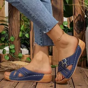 Летние новые европейские и тапочки женские цветные сандалии пляжная обувь большой размер модная повседневная одежда толстая подошва нескользящая 43 белый