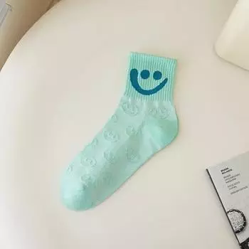 Летние Новые Хлопковые Женские Носки Принт Улыбки Полоски Смешные Носки Унисекс Харадзюку Женские Повседневные Милые Носки Женские Носки Meias