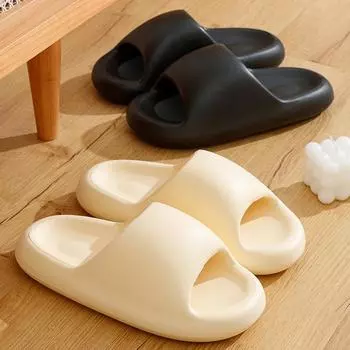 Летние новые износостойкие нескользящие женские тапочки на толстой подошве 36 зелёный