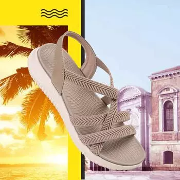 Летние новые классные тапочки удобные утолщенные сандалии для отдыха на пляже повседневные сандалии 36 светло-серый