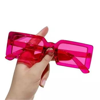 Летние новые квадратные солнцезащитные очки в оправе, модные пляжные солнцезащитные очки цвета желе для женщин One Size