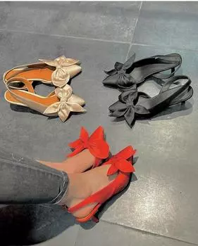 Летние новые модные босоножки на высоком каблуке с острым носком, женские туфли с тонким каблуком и пряжкой, элегантные одинарные туфли 36 красный