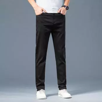 Летние новые модные повседневные облегающие мужские джинсы с вышивкой высокого класса 36 белый