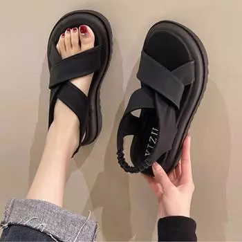 Летние новые модные женские сандалии на кросс-платформе 35 белый