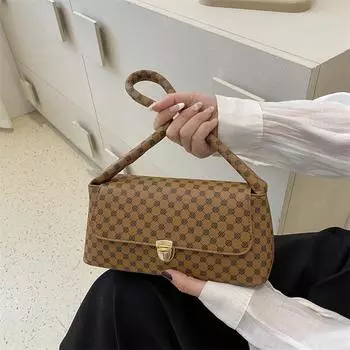 Летние новые модные женские сумки 2024 года, нишевые популярные сумки, модные одно плечо, иностранный стиль, портативная маленькая квадратная сумка для поездок на работу чёрный