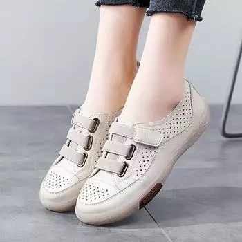 Летние новые модные женские туфли с мягким верхом и мягким дном. Туфли с полой доской. 35 коричневый