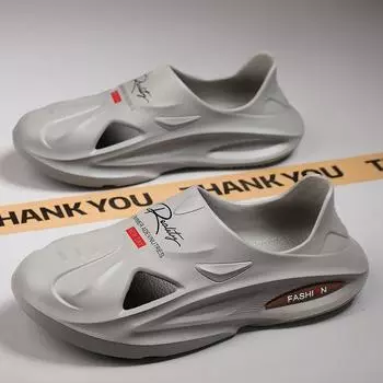 Летние новые мужские и женские парные сандалии, модная повседневная обувь, нескользящие тапочки, толстая подошва, усиливающая ощущение наступания на дерьмо. Обувь 36 белый