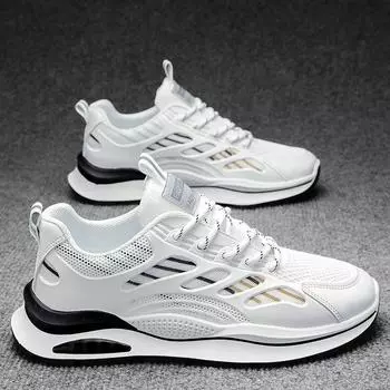 Летние новые мужские кроссовки Breathanle Air Cushion Кроссовки для бега Tennis Train Shoe Легкие нескользящие туфли на плоской подошве Tenis Masculino 39