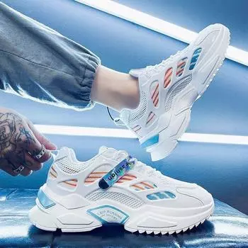 Летние новые мужские кроссовки для бега на открытом воздухе, нескользящие, Damqing Air Cushion, спортивная обувь, теннисная обувь, модная повседневная обувь, Tenis Masculino 39 белый