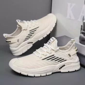 Летние новые мужские кроссовки сетчатые дышащие кроссовки Flyknit модные студенческие повседневные туфли 39